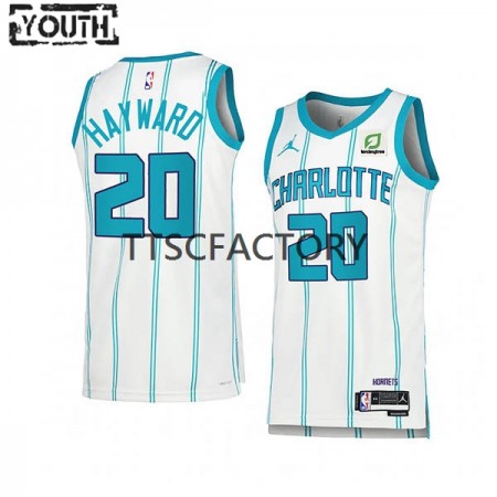 Charlotte Hornets Gordon Hayward 20 Jordan 2022-23 Association Edition Valkoinen Pelipaidat Swingman - Lasten